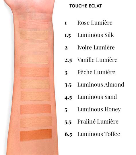 ysl touche eclat creme|ysl touche eclat colour chart.